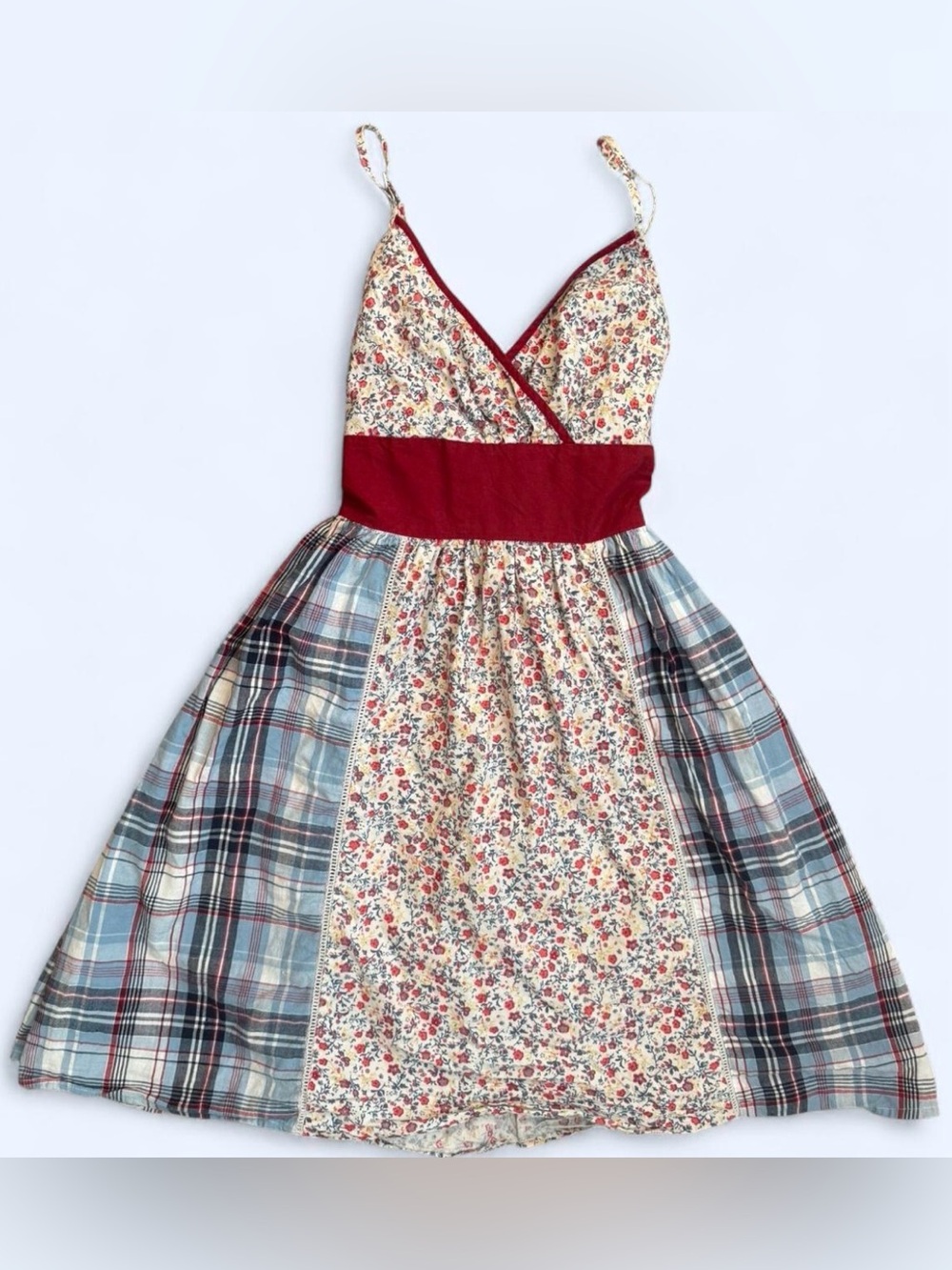 Fire Los Angeles- Vintage-style Patchwork Sundress- M
